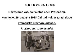 prašnati odpoved 2018